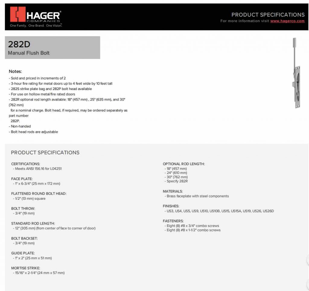 Picaporte Emb 12"-US26D - Image 2