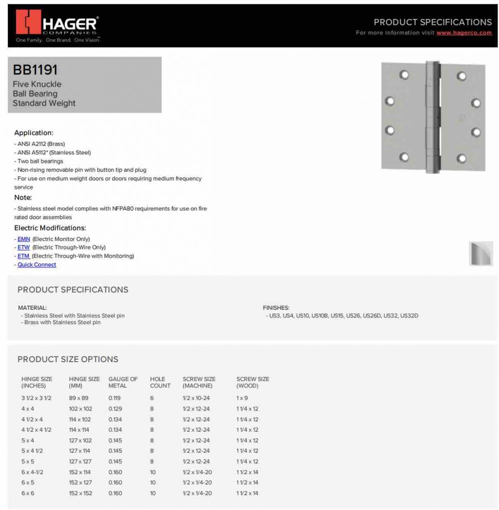 Bisagra 3.5x3.5-US3 - Image 3