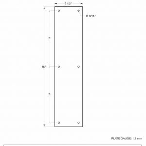 Push Plate 3.5x15 - Image 2