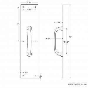 Pull Plate 3.5x15 - Image 2