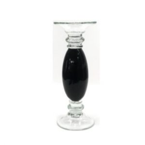 Portavela De Vidrio Negro