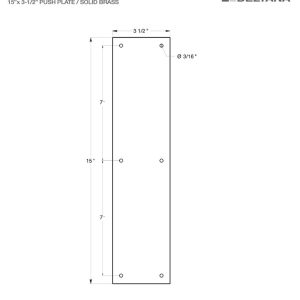 Push Plate 3.5x15 - Image 2
