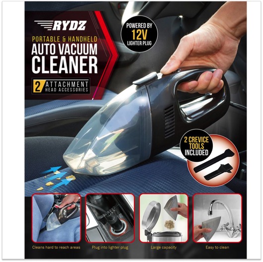 12V Auto Vacuum Cleaner Black