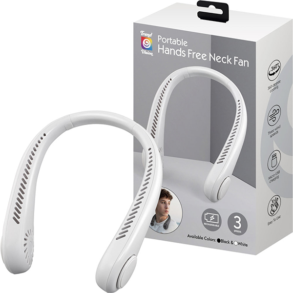 Chilling neck fan - White and black assorted