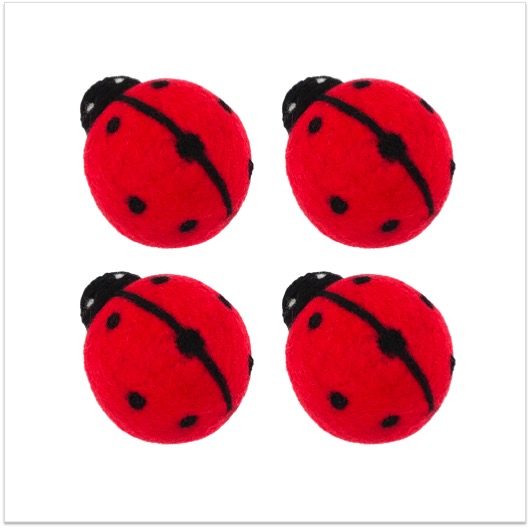 Ladybug Wool Dryer Balls - 4PK